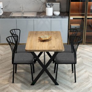 სამზარეულოს მაგიდა 4 სკამით FD-4CKTSXL70110-1001-2 (A3596 )