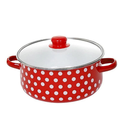 ემალის ქვაბების ნაკრები Reoona 3PCS RED