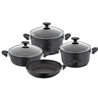 ქვაბების ნაკრები KUMTEL NT7 PC BLACK