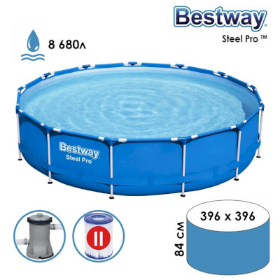 კარკასული აუზი BestWay 5612Е 3,96m x 84cm