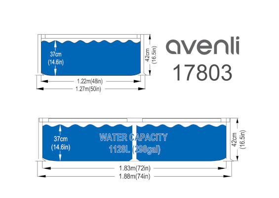 კარკასული აუზი Avenli - 17771